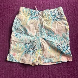 Lilly Pulitzer Boy’s Junior Capri Swim Trunks XS (2-3) Lined, EUC